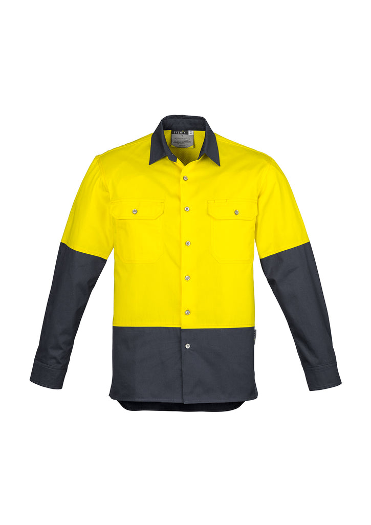 Mens Industrial Long Sleeve Shirt with custom branded logo - Simply Merchandise