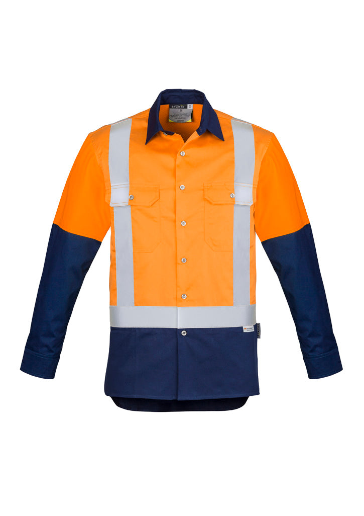 Mens Industrial Long Sleeve Shirt - Shoulder Taped with custom branded logo - Simply Merchandise