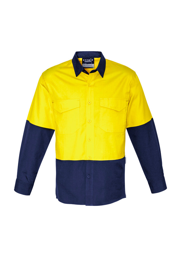 Mens Rugged Cooling Hi Vis Long Sleeve Shirt - Simply Merchandise