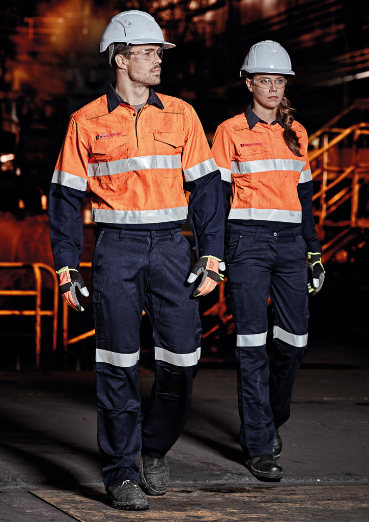 Womens FR Closed Front Hooped Taped Spliced Shirt - Simply Merchandise