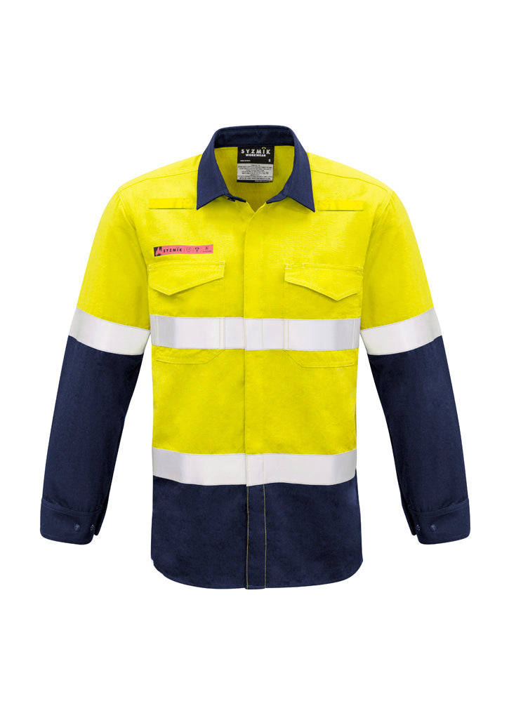 Mens Red Flame Hi Vis Shirt - Hoop Taped - Simply Merchandise
