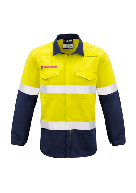 Mens Red Flame Hi Vis Shirt - Hoop Taped - Simply Merchandise
