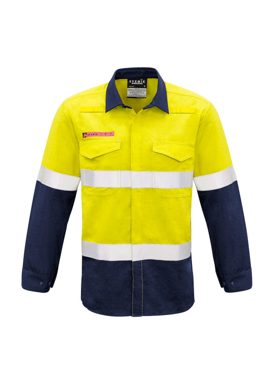 Mens Red Flame Hi Vis Shirt - Hoop Taped - Simply Merchandise