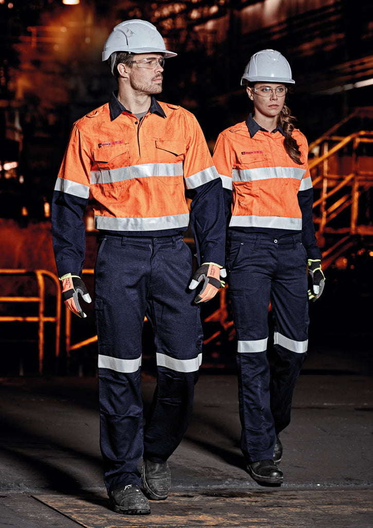 Womens FR Closed Front Hooped Taped Spliced Shirt - Simply Merchandise