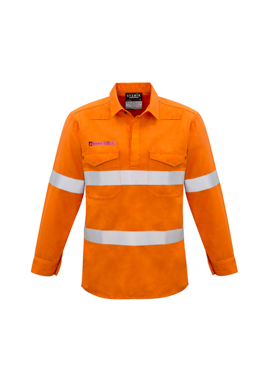 Mens FR Closed Front Hooped Taped Shirt - Simply Merchandise
