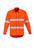 Mens Orange Flame Hi Vis Open Front Shirt - Hoop Taped - Simply Merchandise