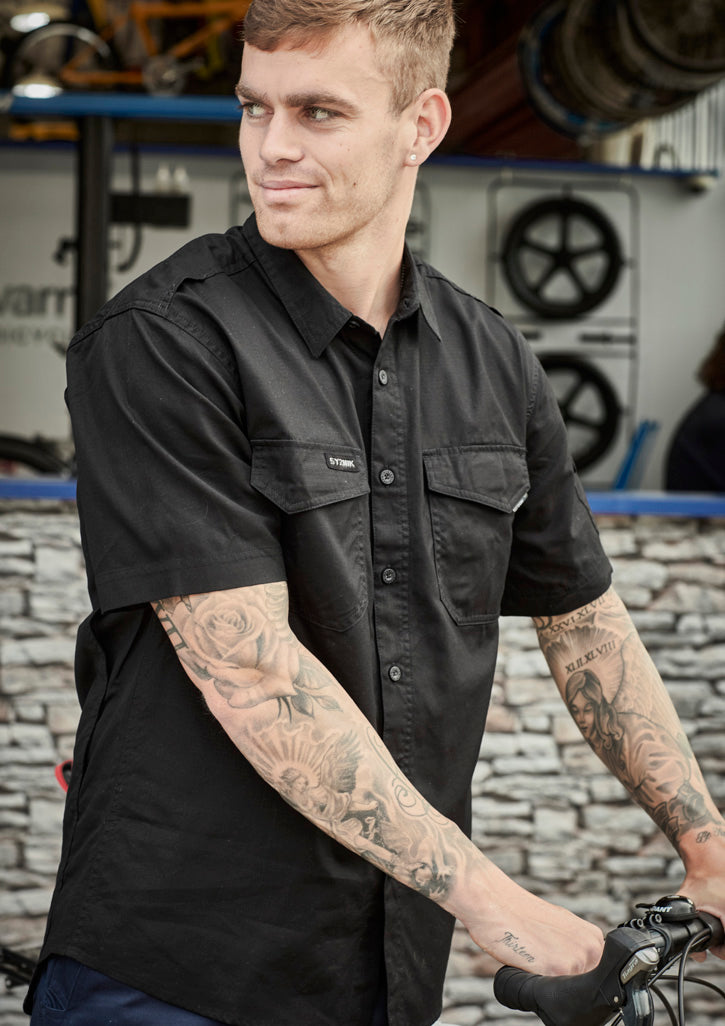 Mens Rugged Cooling Short Sleeve Shirt with custom branded logo - Simply Merchandise
