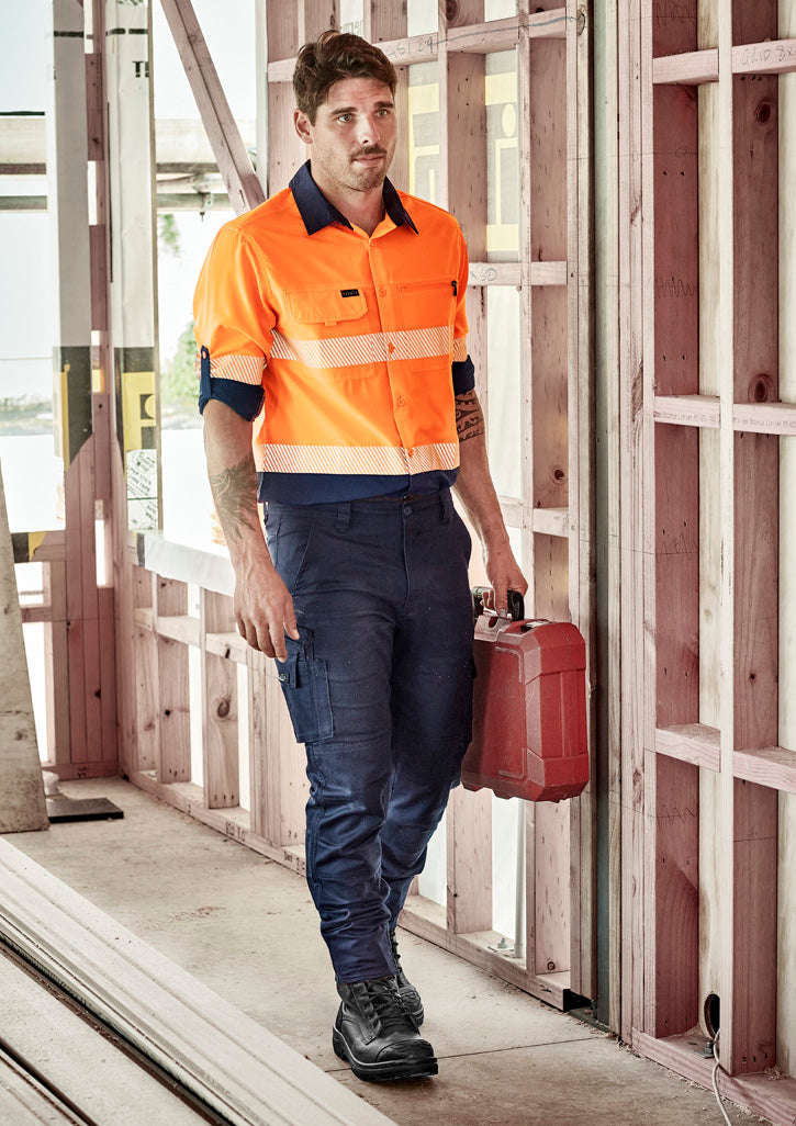 Mens Hi Vis Outdoor Segmented Tape Long Sleeve Shirt - Simply Merchandise