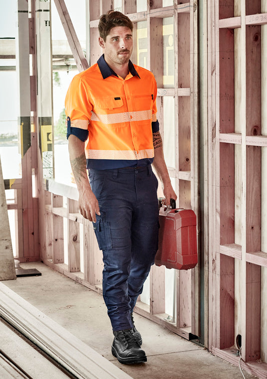 Mens Hi Vis Outdoor Segmented Tape Long Sleeve Shirt - Simply Merchandise