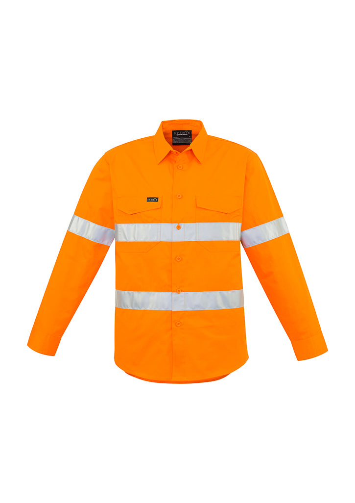 Mens Hi Vis Hoop Taped Long Sleeve Shirt with custom branded logo - Simply Merchandise