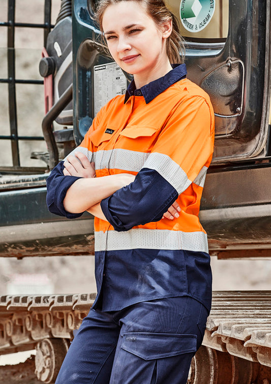 Womens Rugged Cooling Hi Vis Taped Long Sleeve Shirt - Simply Merchandise