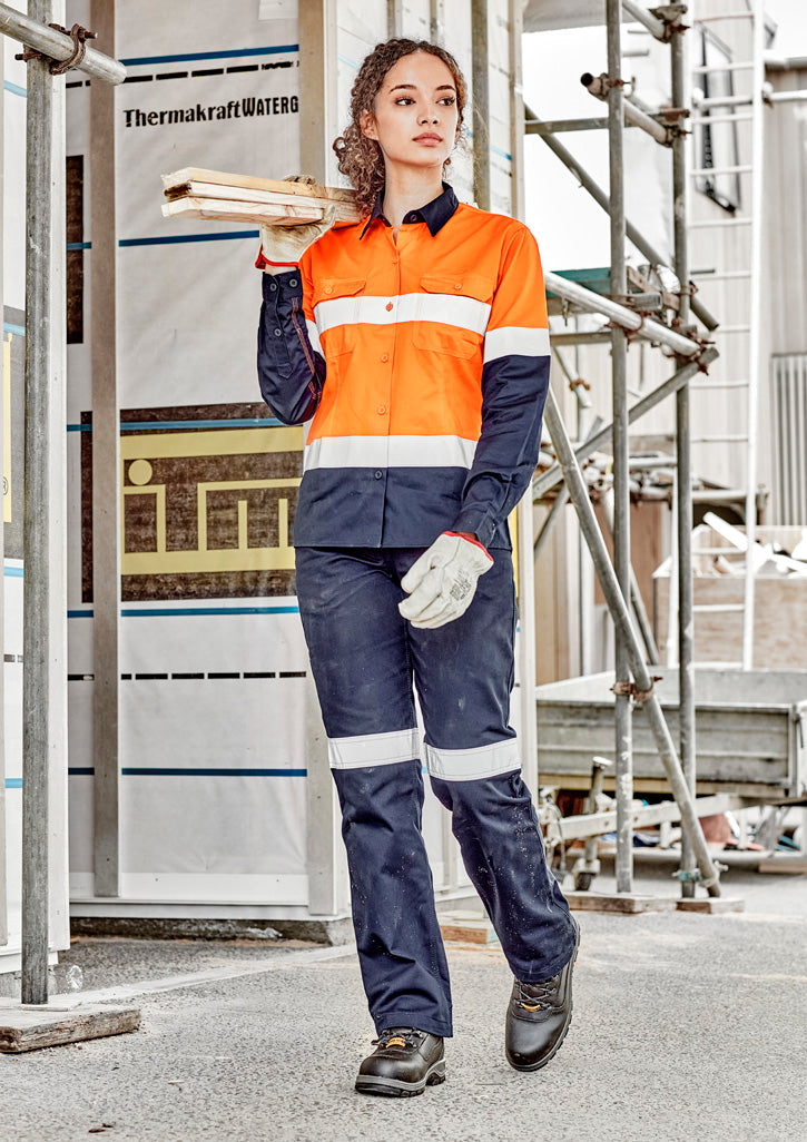 Womens Industrial Long Sleeve Shirt - Hoop Taped - Simply Merchandise