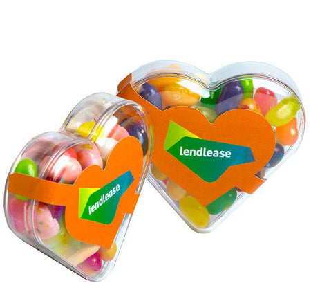 Acrylic Heart filled with JELLY BELLY Jelly Beans 50g - Simply Merchandise