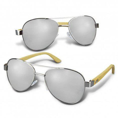 Aviator Mirror Lens Sunglasses - Bamboo - Simply Merchandise