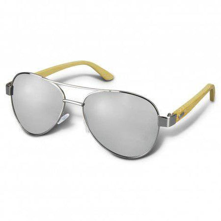 Aviator Mirror Lens Sunglasses - Bamboo - Simply Merchandise