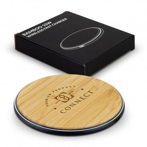 Bamboo 15W Wireless Fast Charger - Simply Merchandise