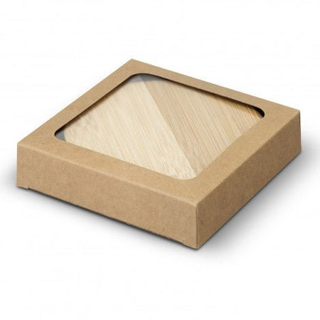 Bamboo Bottle Opener Coaster Set of 2 - Round - Simply Merchandise