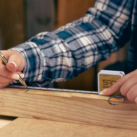 Bamboo Tape Measure Key Ring - Simply Merchandise