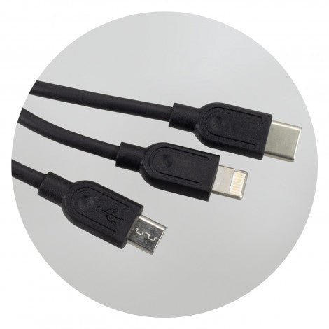 Bamboo Triple Connector Cable - Simply Merchandise