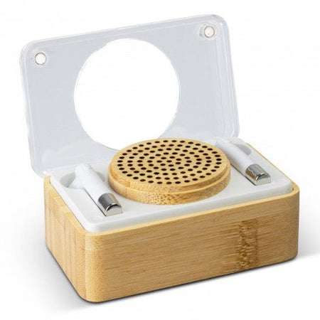 Bamboo Wireless Speaker & Earbud Set - Simply Merchandise