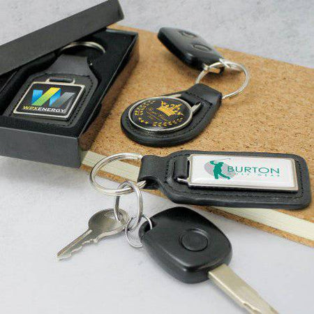 Baron Leather Key Ring - Rectangle - Simply Merchandise