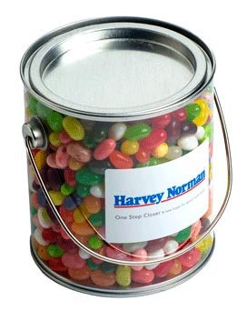 Big PVC Bucket filled with JELLY BELLY Jelly Beans - Simply Merchandise