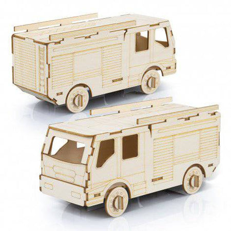 BRANDCRAFT Fire Truck Wooden Model - Simply Merchandise