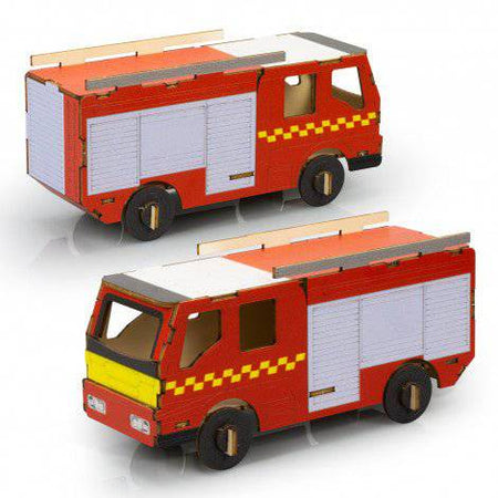 BRANDCRAFT Fire Truck Wooden Model - Simply Merchandise