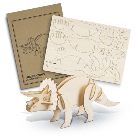 BRANDCRAFT Triceratops Wooden Model - Simply Merchandise