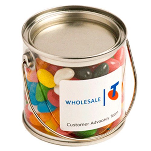 Branded Bucket with Sticker - 180g Jelly Beans - Simply Merchandise