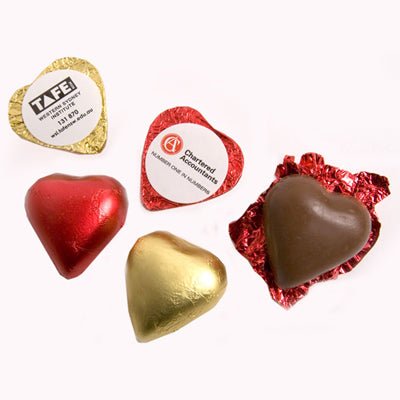 Branded Choc Heart with Sticker - Simply Merchandise