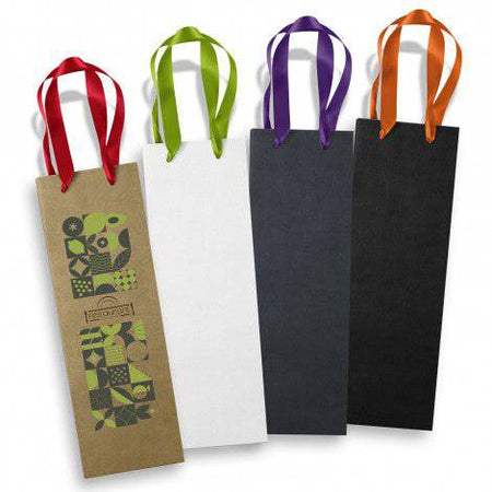 Champagne Ribbon Handle Paper Bag - Simply Merchandise