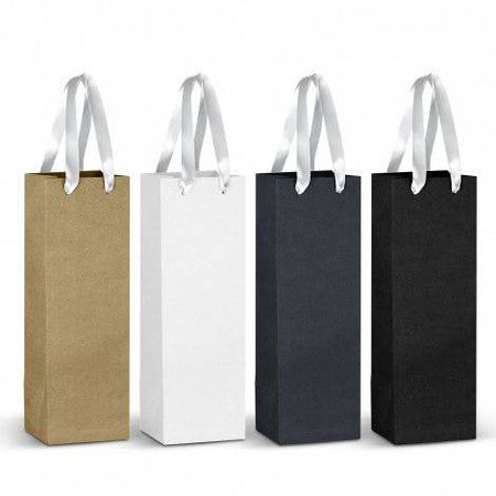 Champagne Ribbon Handle Paper Bag - Simply Merchandise