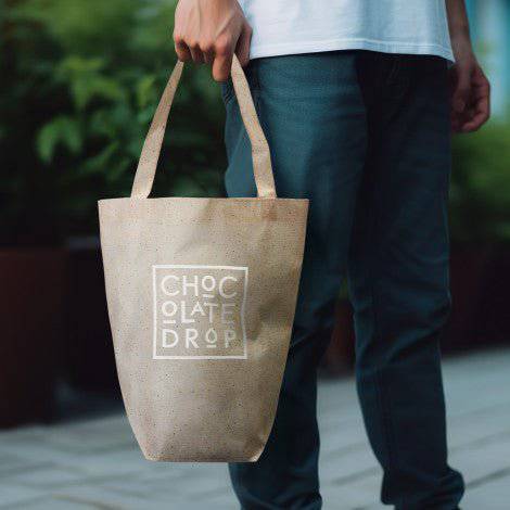 City Shopper Natural Look Tote Bag Small with custom branded logo - Simply Merchandise