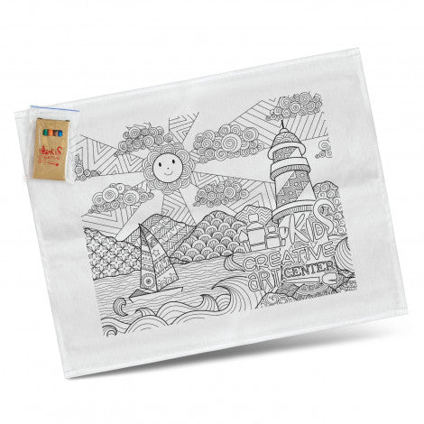 Cotton Colouring Tea Towel - Simply Merchandise