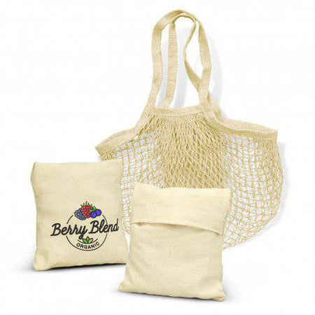 Cotton Mesh Foldaway Tote Bag - Simply Merchandise