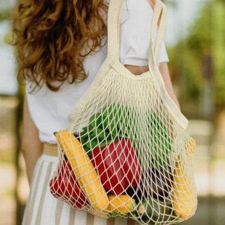 Cotton Mesh Foldaway Tote Bag - Simply Merchandise