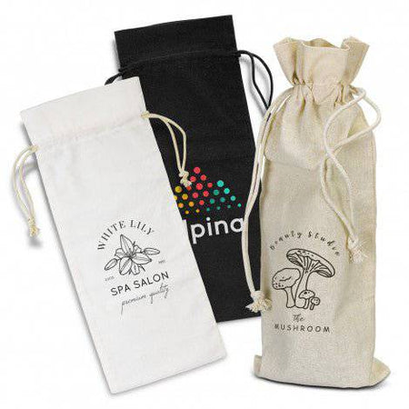 Cotton Wine Drawstring Bag - Simply Merchandise