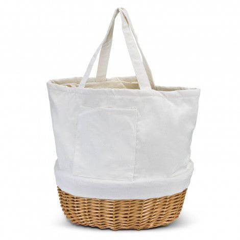Keepsake Wicker Tote Bag with custom branded logo - Simply Merchandise