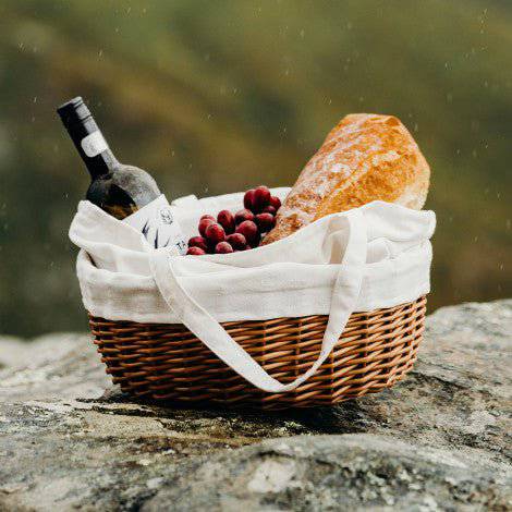 Keepsake Wicker Tote Bag with custom branded logo - Simply Merchandise
