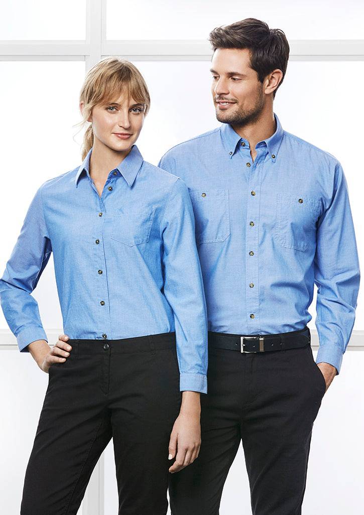 Mens Chambray Long Sleeve Shirt - Simply Merchandise