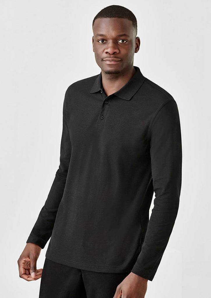 Mens Crew Long Sleeve Polo - Simply Merchandise