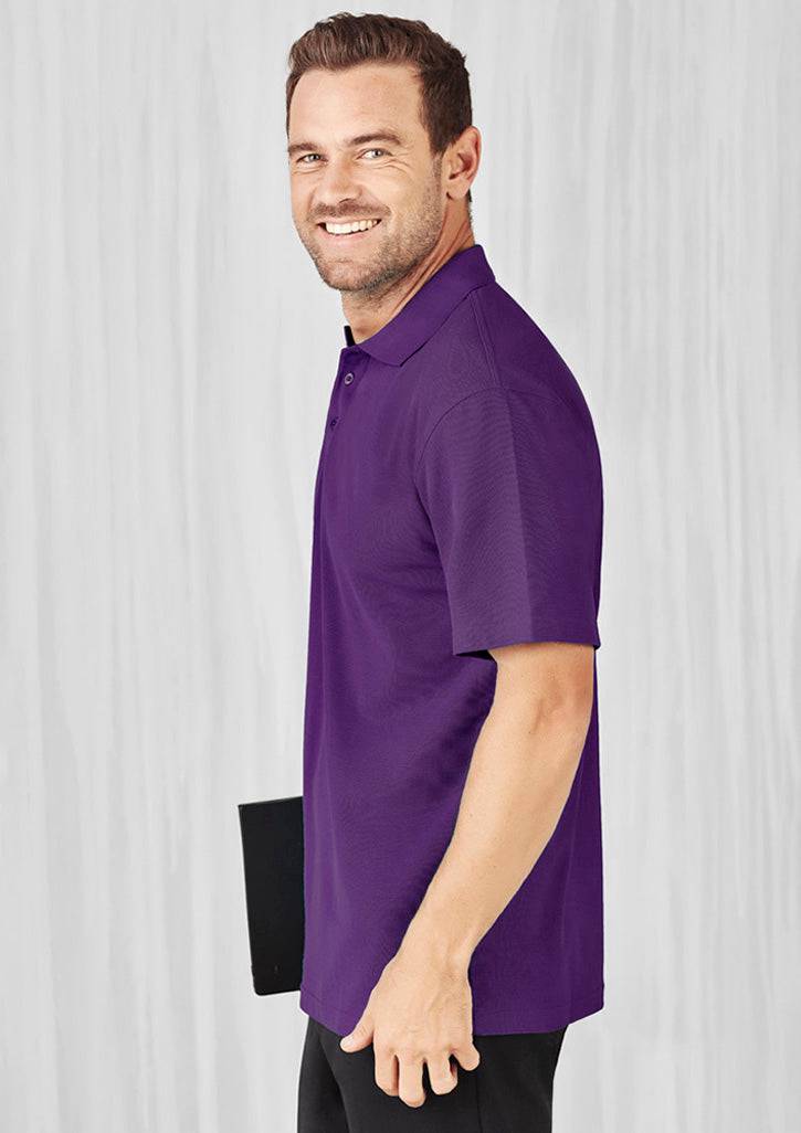 Mens Crew Short Sleeve Polo with custom branded logo - Simply Merchandise