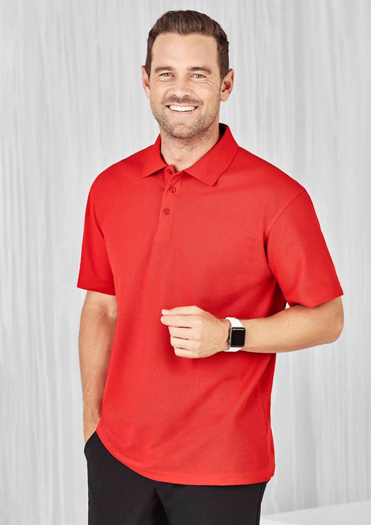 Mens Crew Short Sleeve Polo with custom branded logo - Simply Merchandise