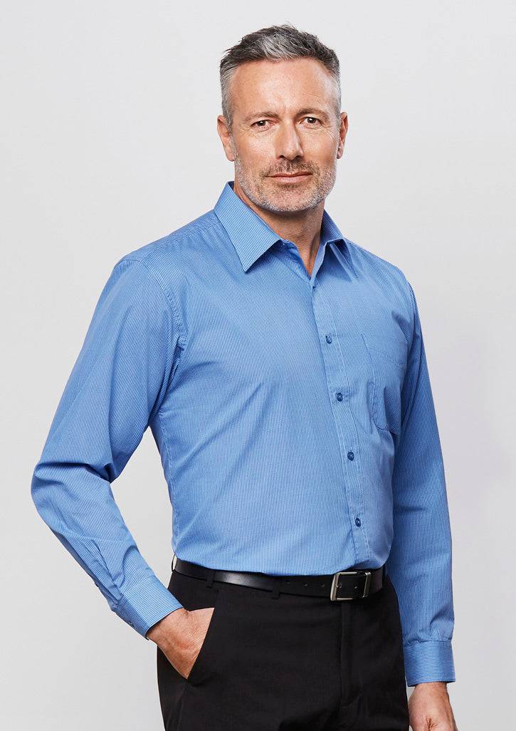 Mens Micro Check Long Sleeve Shirt - Simply Merchandise