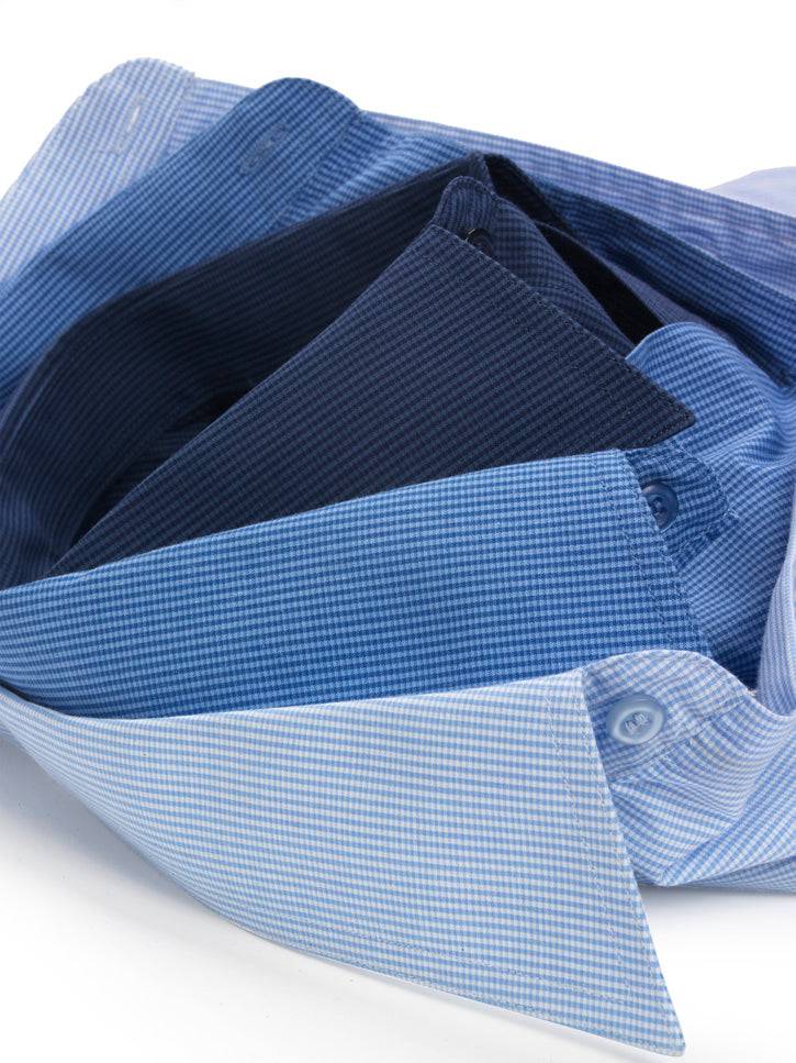 Mens Micro Check Long Sleeve Shirt - Simply Merchandise