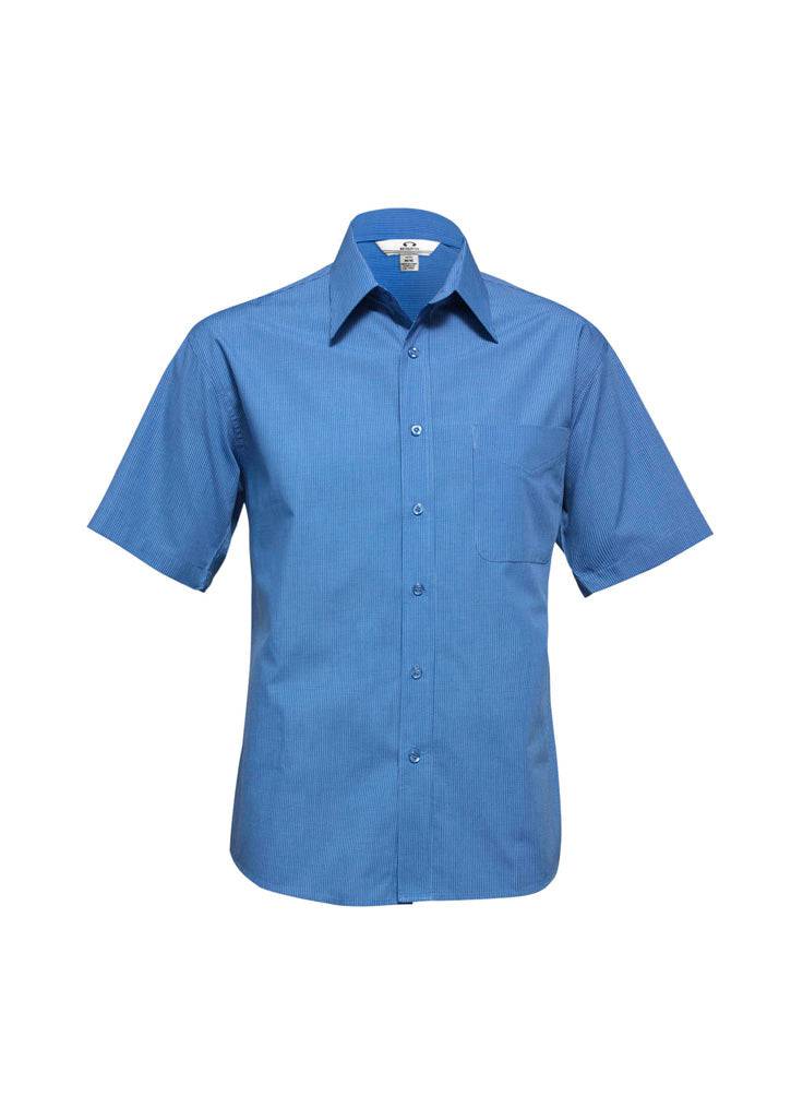 Mens Micro Check Short Sleeve Shirt - Simply Merchandise