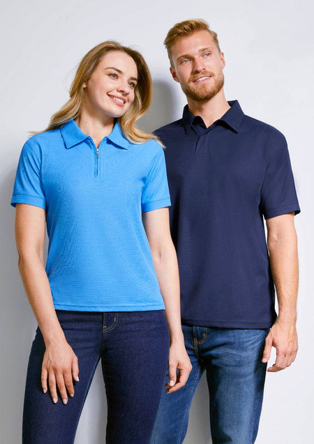 Mens Micro Waffle Short Sleeve Polo - Simply Merchandise