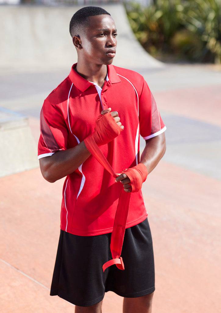 Mens Razor Short Sleeve Polo with custom branded logo - Simply Merchandise