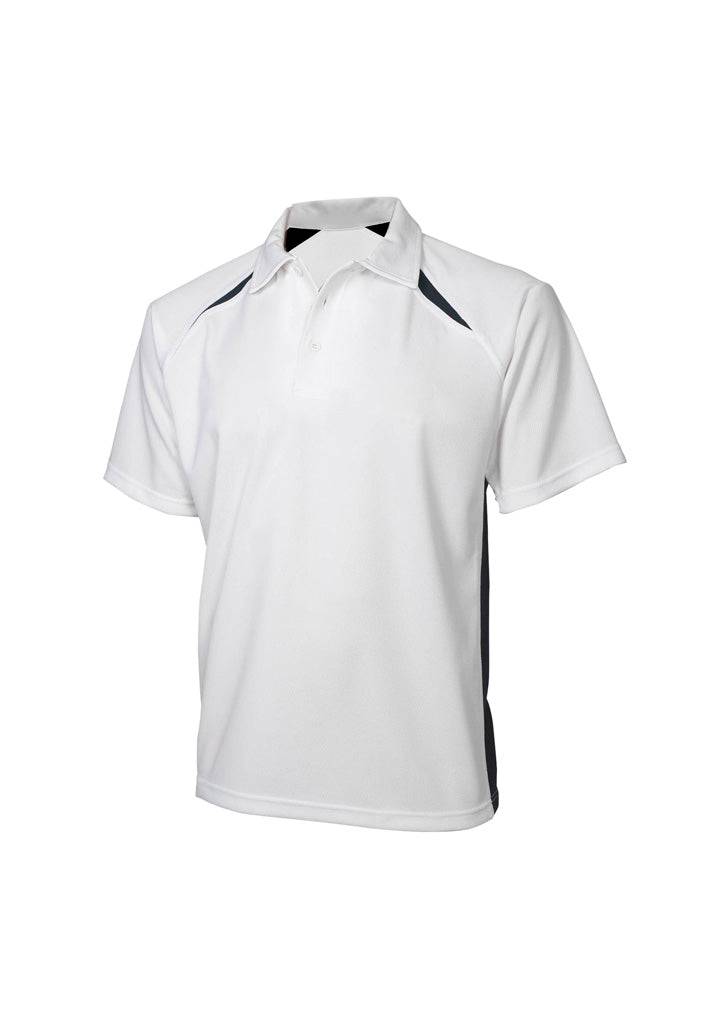 Mens Splice Short Sleeve Polo with custom branded logo - Simply Merchandise